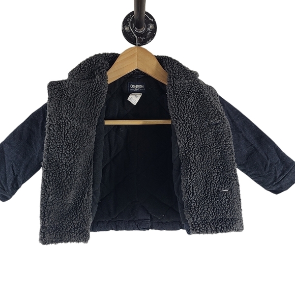 OshKosh Grey Double Button Coat 18 Months - Picture 3 of 5